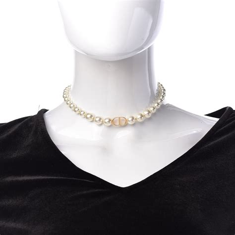 christian dior chain necklace dupe|christian dior pearl choker necklace.